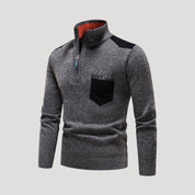 Men’s quarter zip jumper knitted half zip pullover