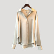 Women’s satin button down blouse