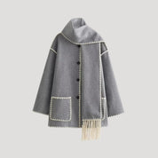 Women fringe wool winter coat