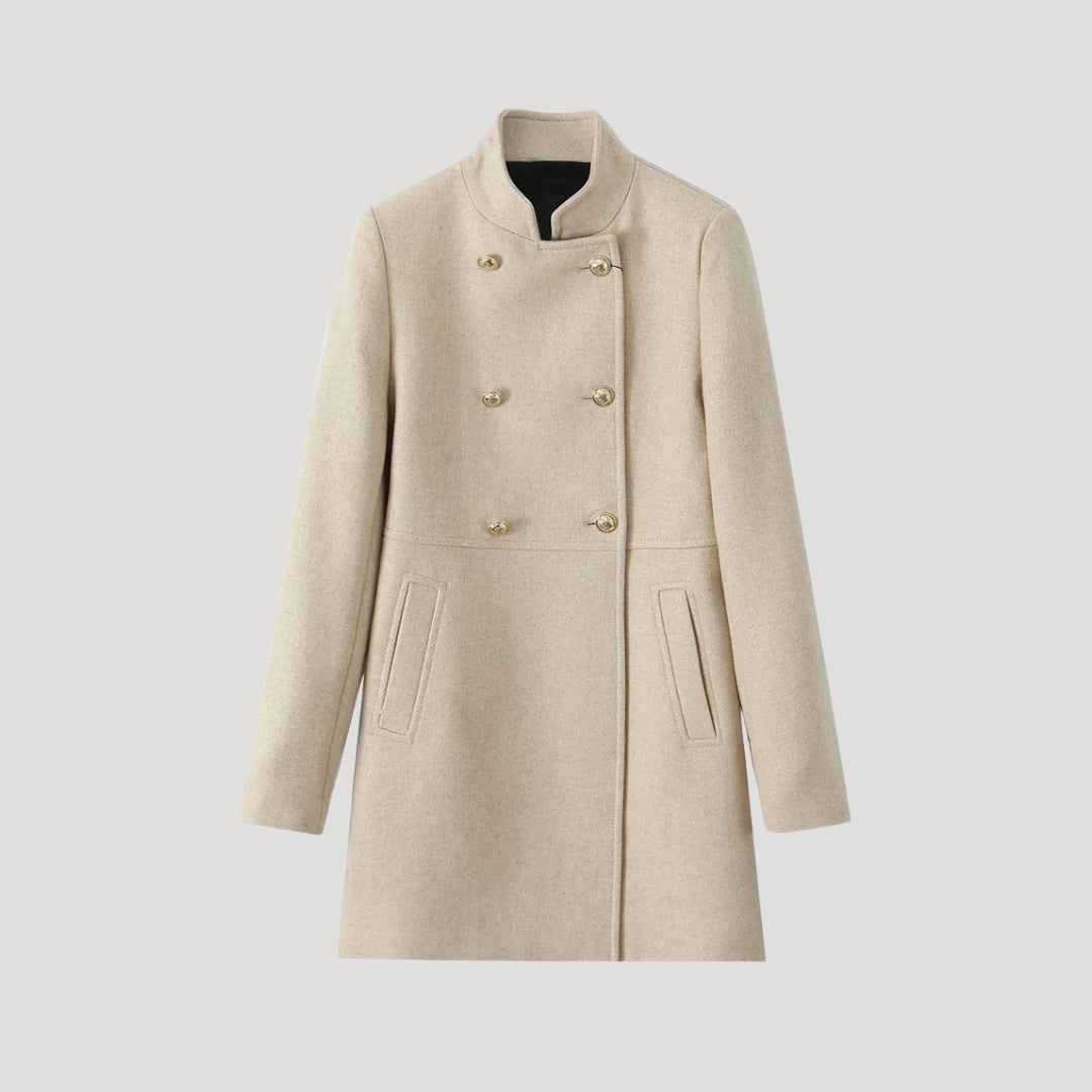 Women double-breasted tailored coat