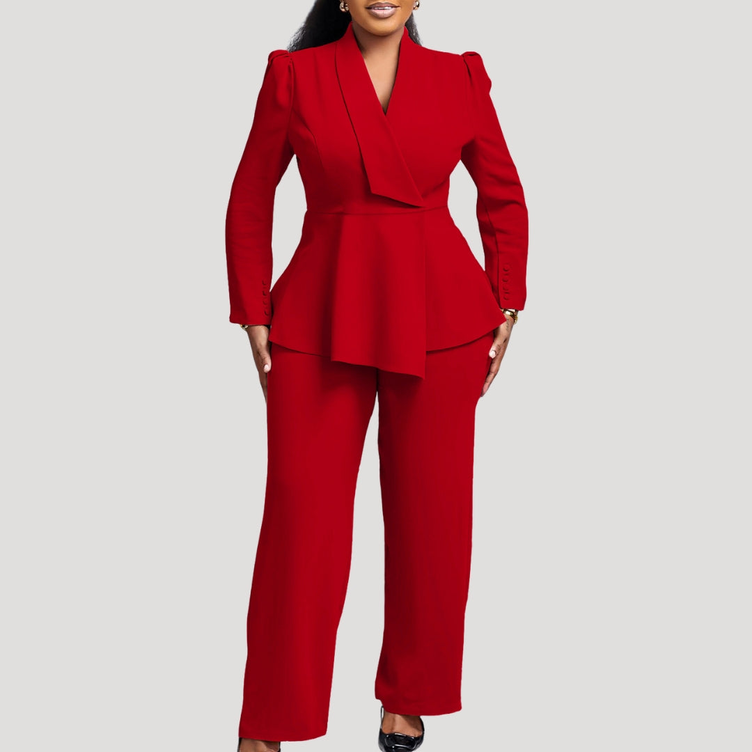 Women’s tailored trouser suit long sleeve set