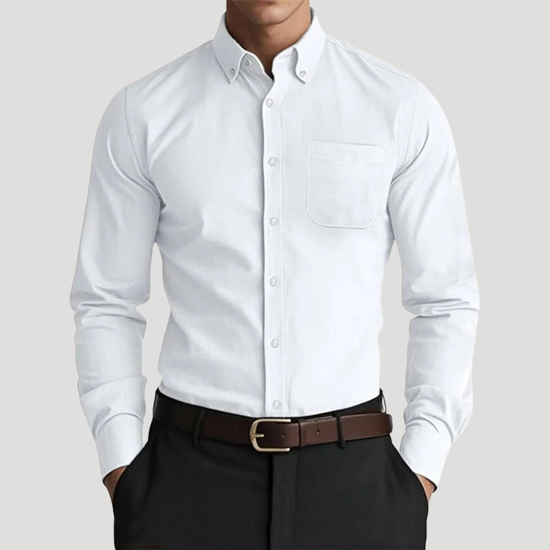 Men’s slim fit cotton formal work shirt