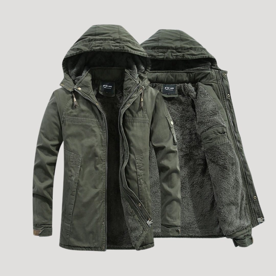 Fleece-lined parka jacket