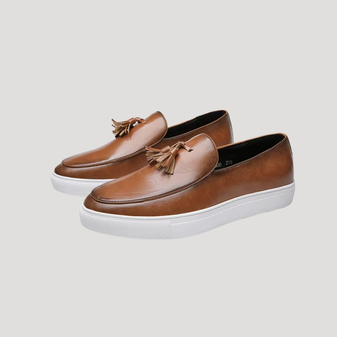 Men's slip on loafers – tassel leather shoes