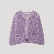 Women knitted button cardigan