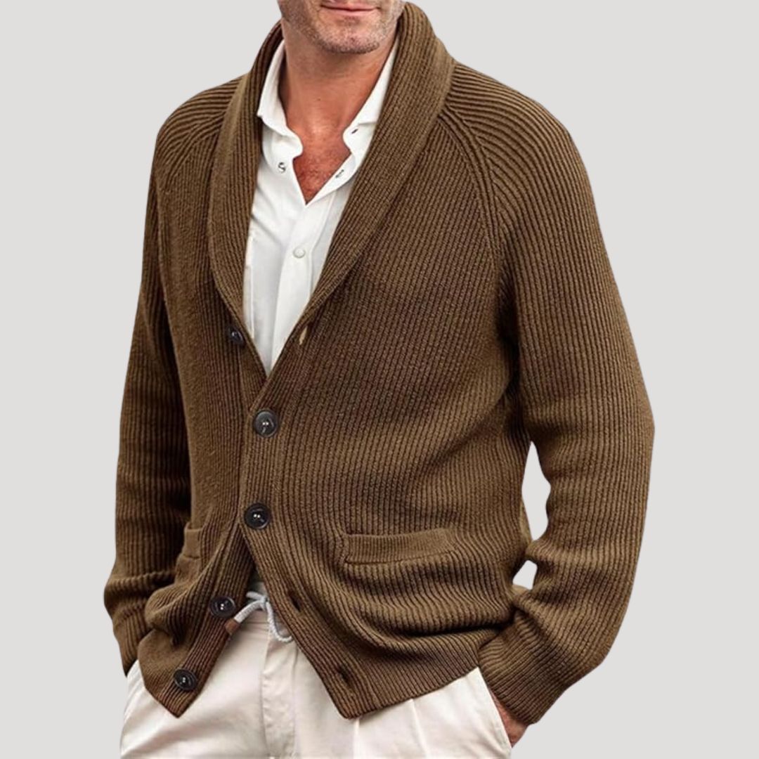 Men's spring vintage knitted cardigan