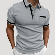 Men’s short sleeve cotton polo shirt with pocket