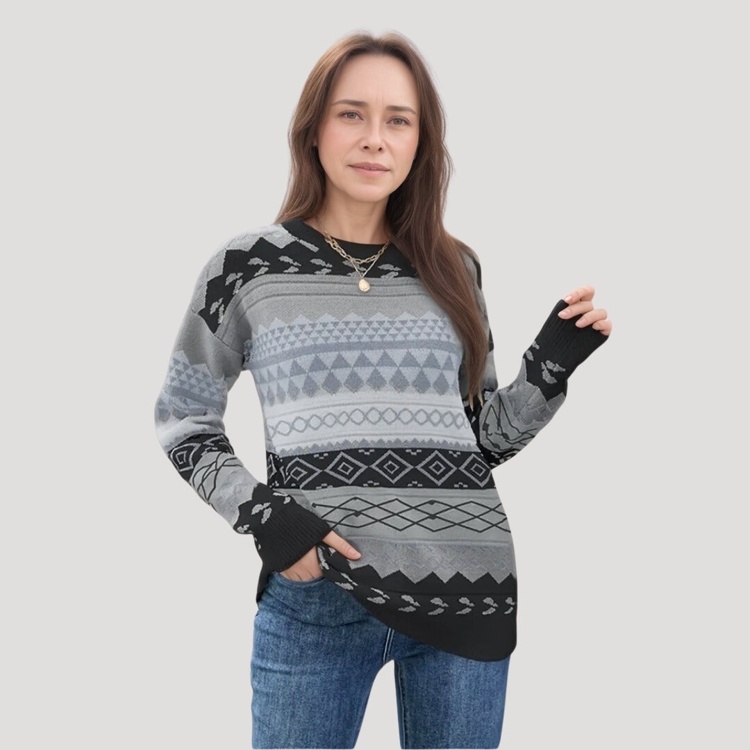 Patterned winter sweater