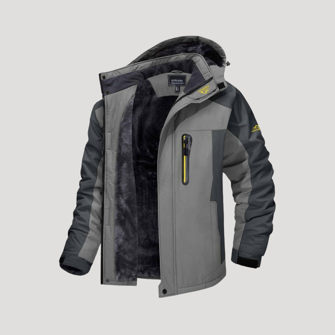 Men’s waterproof winter jacket with fleece lining