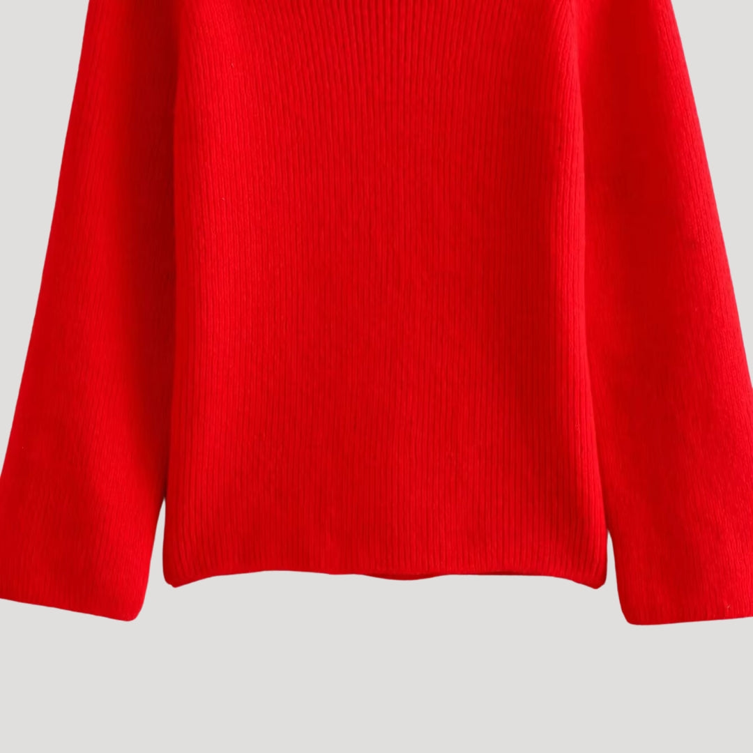 Women off-shoulder knit sweater