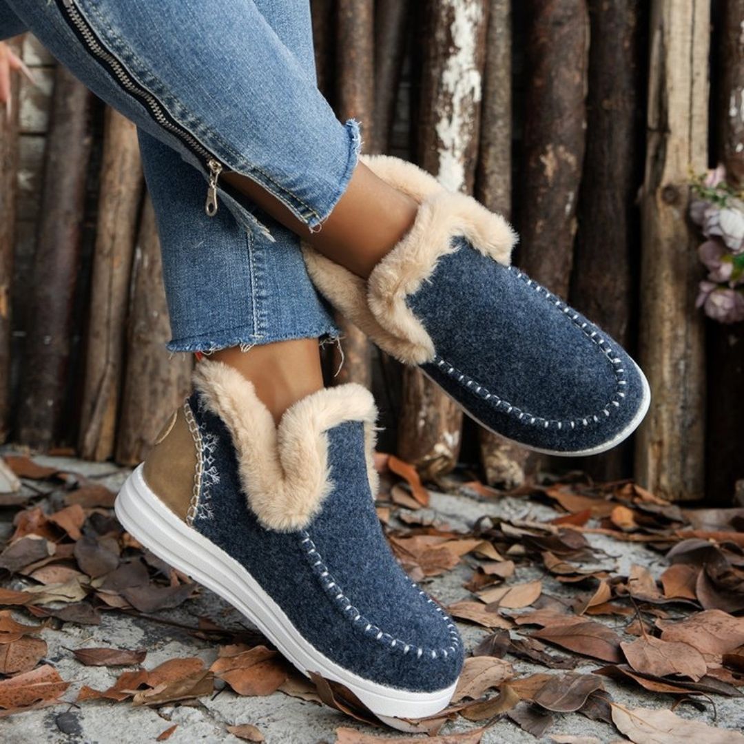 Women’s waterproof slip on winter snow boots