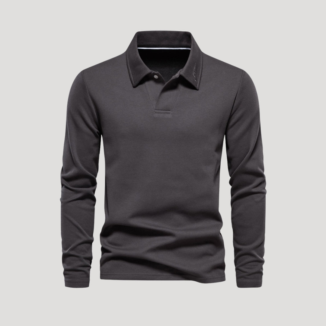 Classic men's long-sleeve polo