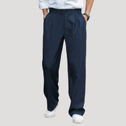 Men’s pleated wide leg smart formal trousers
