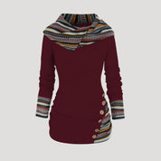 Women’s cowl neck long sleeve hoodie sweatshirt