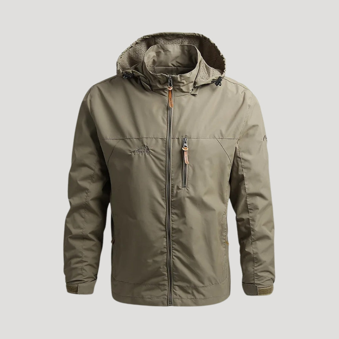 Men waterproof hooded outdoor jacket