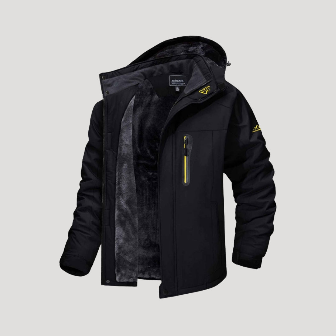 Men’s waterproof winter jacket with fleece lining