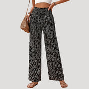 Women’s high waisted wide leg trousers – summer pants