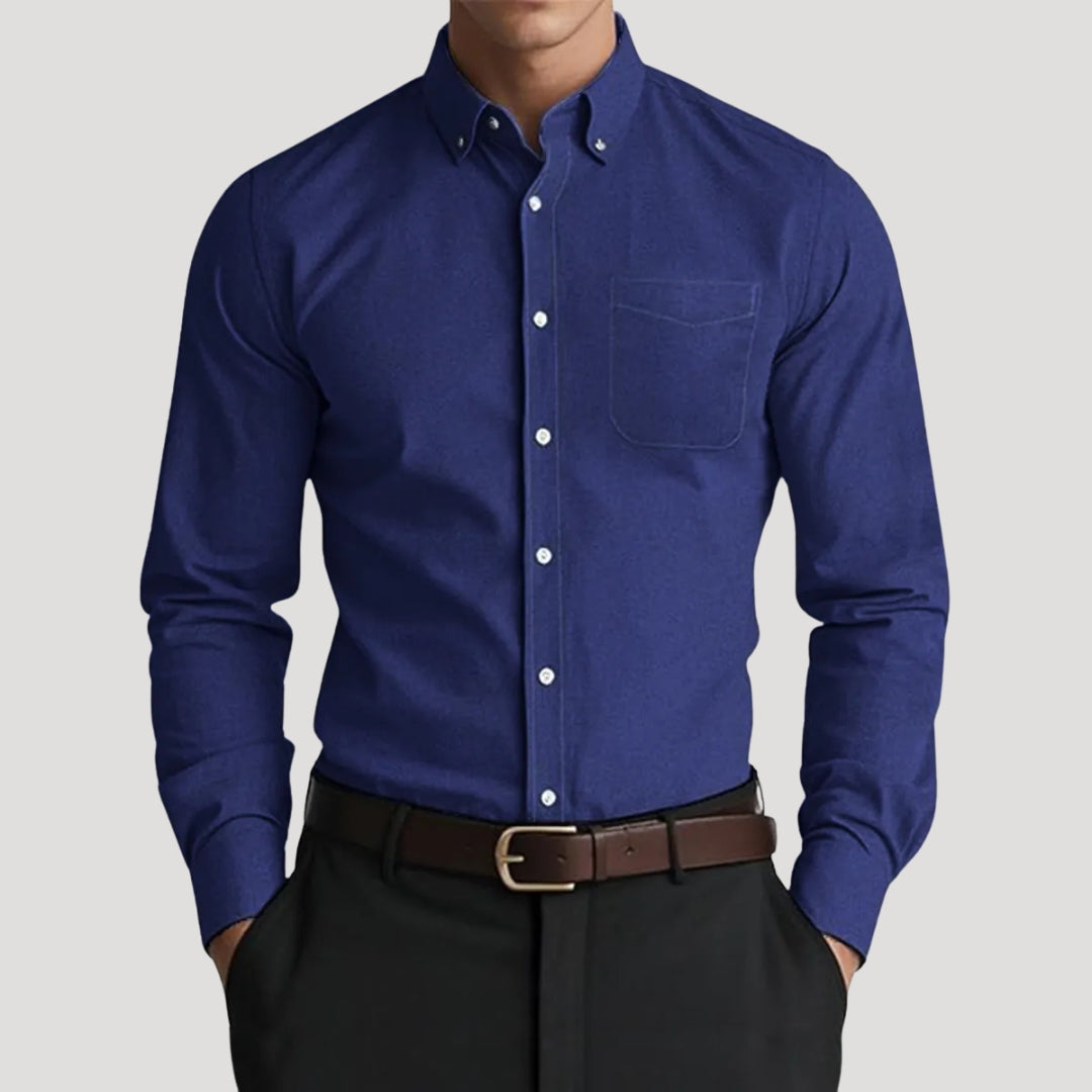Men’s slim fit cotton formal work shirt