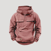 Men’s outdoor winter hoodie fleece zip pullover