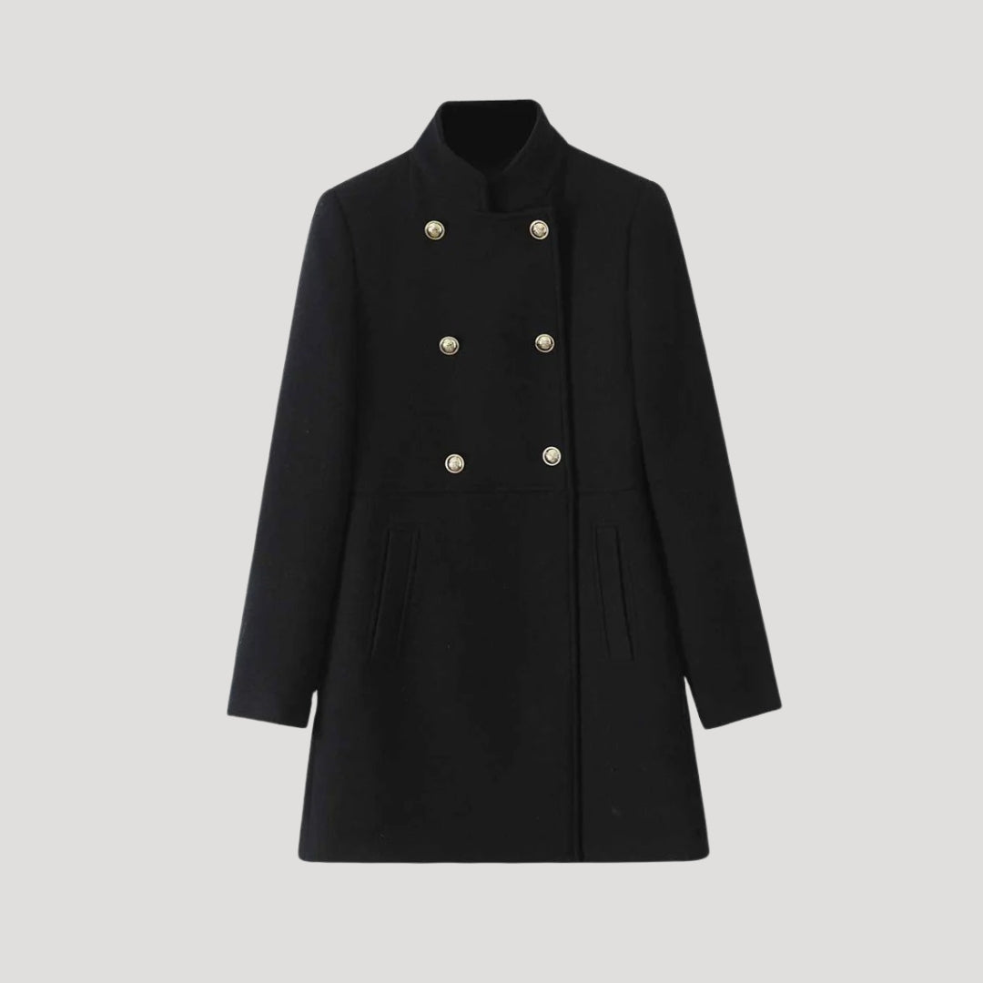 Women double-breasted tailored coat