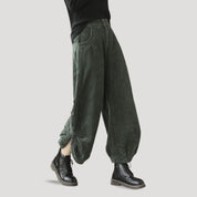 Cropped corduroy pants