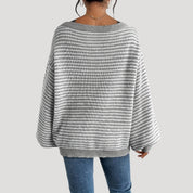 Women's oversized striped knit jumper sweater