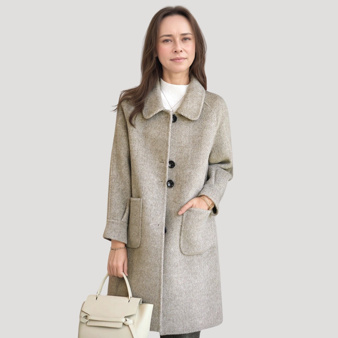 Elegant herringbone coat