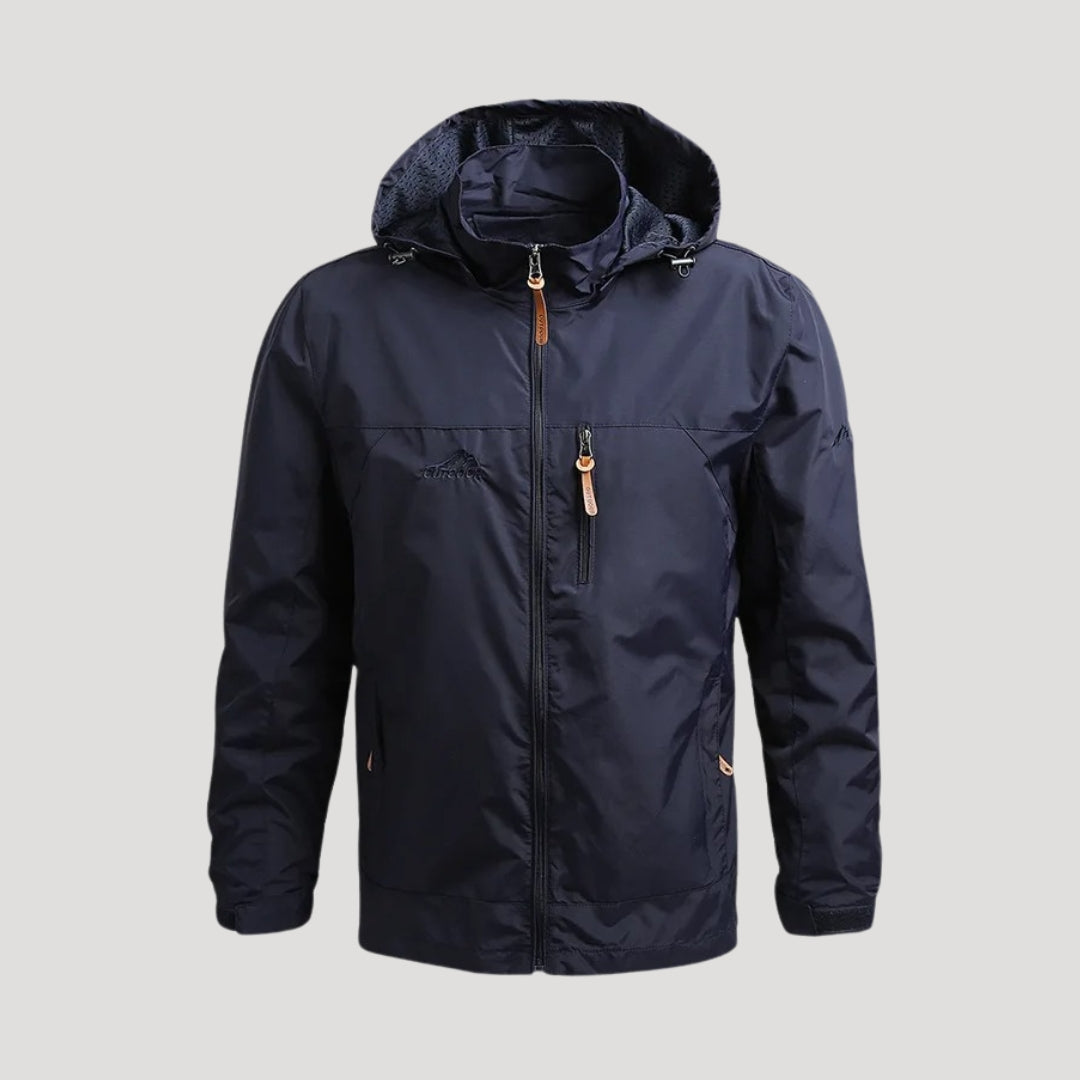 Men waterproof hooded outdoor jacket