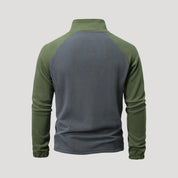 Fleece-lined half-zip jumper