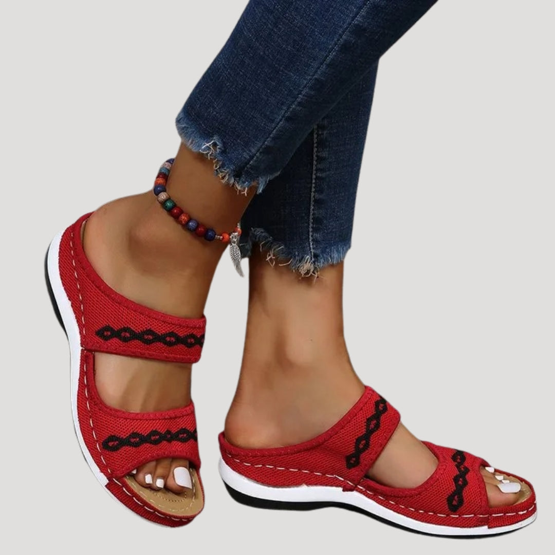 Women’s open toe flat walking casual sandals