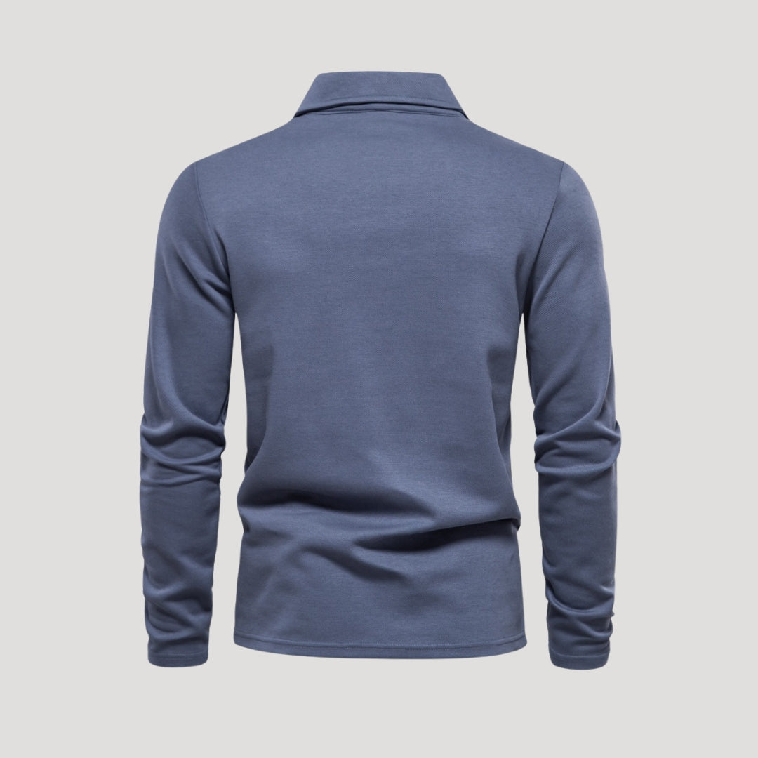 Classic men's long-sleeve polo