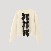 Women knitted bow detail cardigan