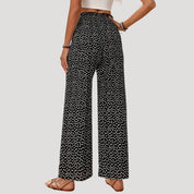 Women’s high waisted wide leg trousers – summer pants