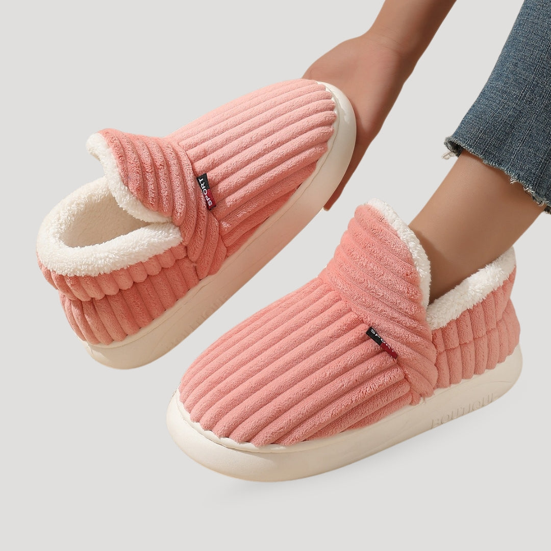 Cozy corduroy slipper boots