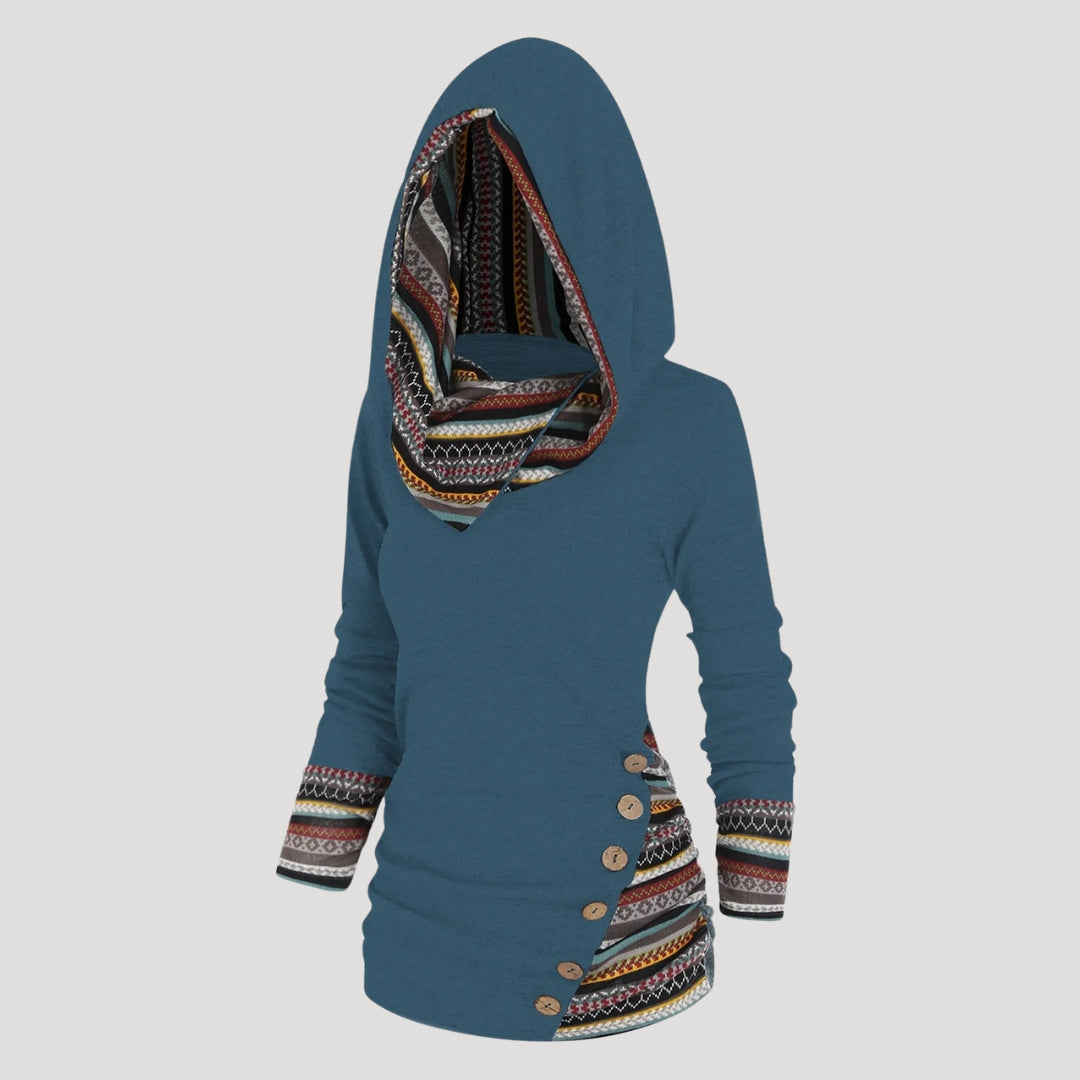 Women’s cowl neck long sleeve hoodie sweatshirt