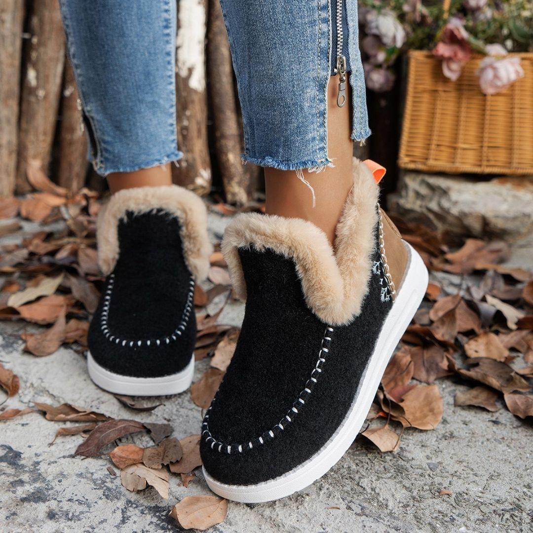Women’s waterproof slip on winter snow boots