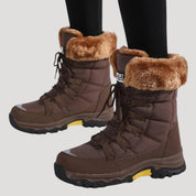 Women fur-lined waterproof winter boots