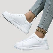 Women’s white platform trainers chunky sole fashion sneakers