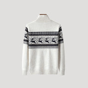 Men’s half zip knitted christmas jumper festive