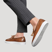 Men's slip on loafers – tassel leather shoes
