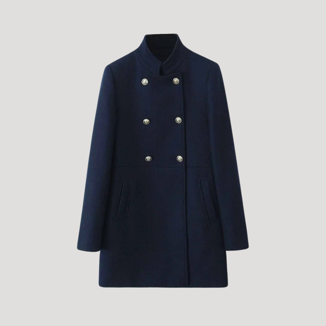 Women double-breasted tailored coat