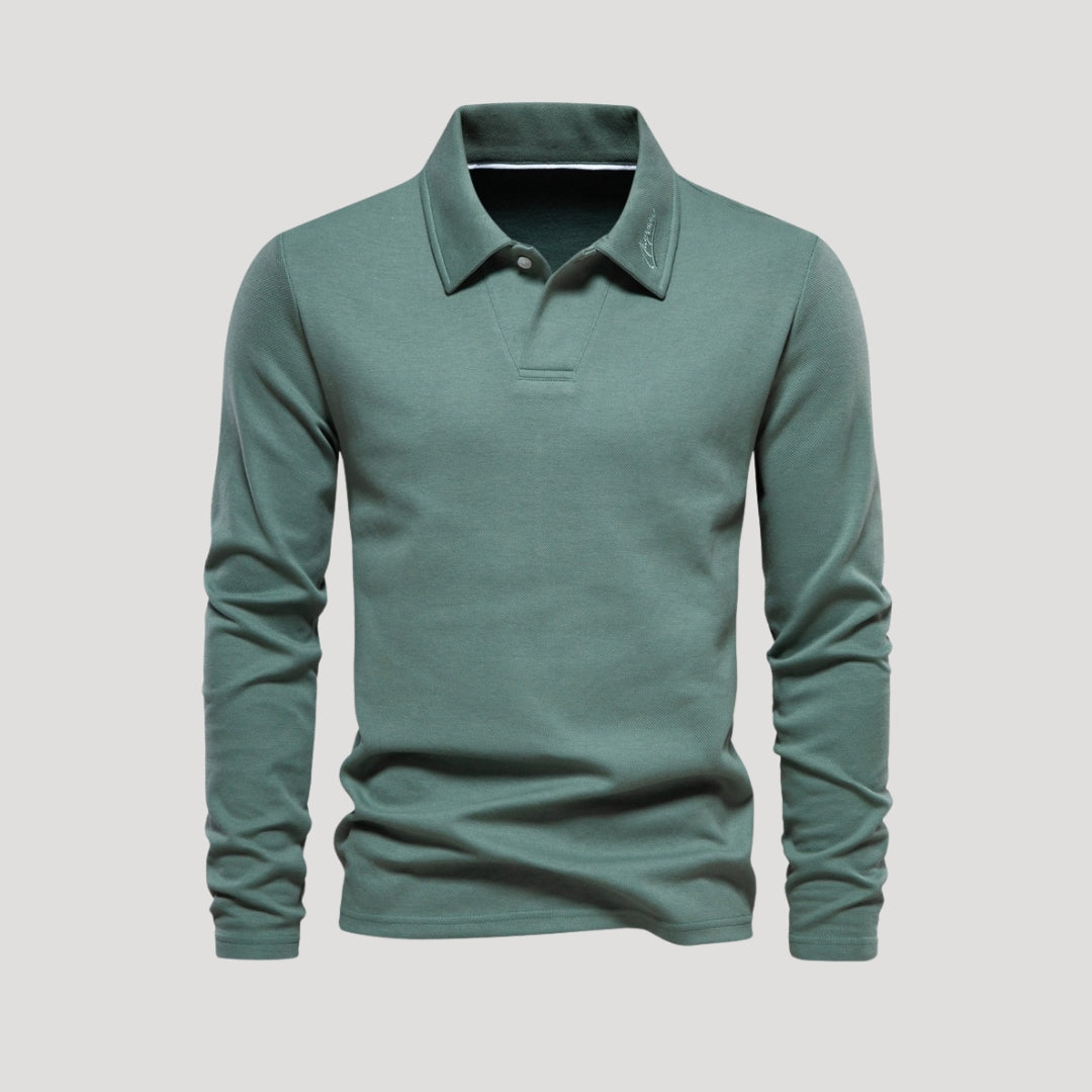 Classic men's long-sleeve polo