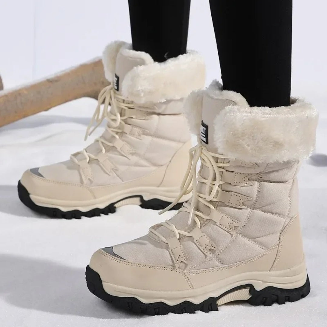 Women fur-lined waterproof winter boots