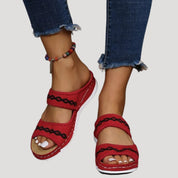 Women’s open toe flat walking casual sandals