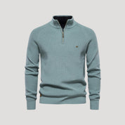 Half-zip premium knit sweater