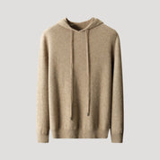 Men’s cashmere wool winter knitted hoodie jumper