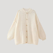 Women oversized buttoned cardigan