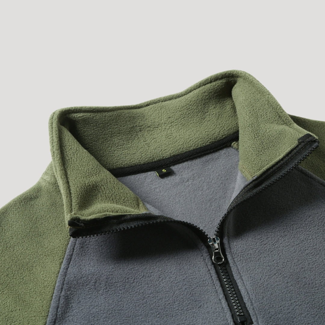 Fleece-lined half-zip jumper