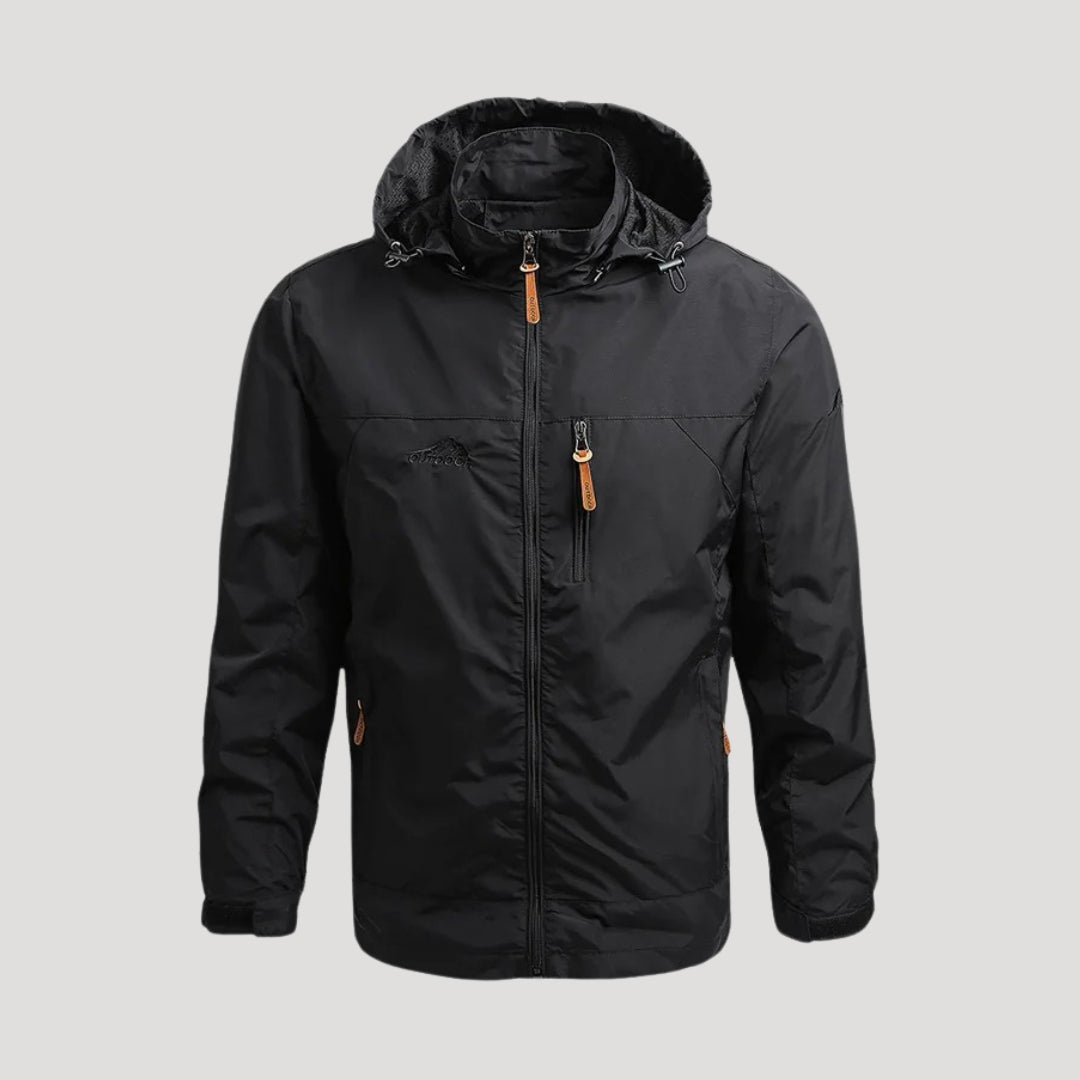 Men waterproof hooded outdoor jacket