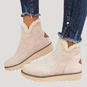 Women faux fur ankle boots